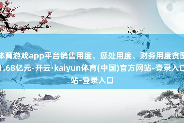 体育游戏app平台销售用度、惩处用度、财务用度贪图1.68亿元-开云·kaiyun体育(中国)官方网站-登录入口